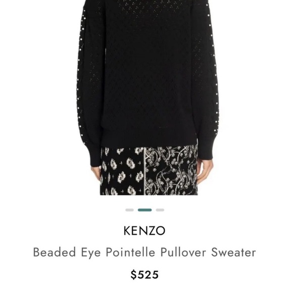 Kenzo Black Sweater with Beaded Eye Design - Picture 7 of 16